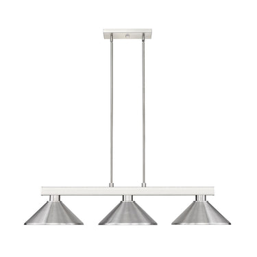 Z-Lite Players Brushed Nickel 3 Light Billiard Light image 1