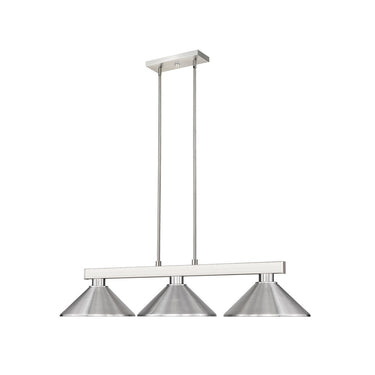 Z-Lite Players Brushed Nickel 3 Light Billiard Light image 2