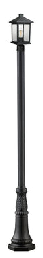 Z-Lite Portland Glass 1 Light Outdoor Post Mounted Fixture image
