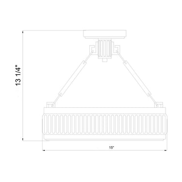 Z-Lite Quinn 1 Light Semi Flush Mount image 14