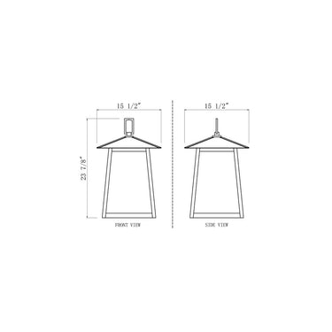 Z-Lite Rainer 5 Light Outdoor Chain Mount Ceiling Fixture image 7