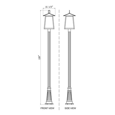 Z-Lite Rainer 5 Light Outdoor Post Mounted Fixture image 7