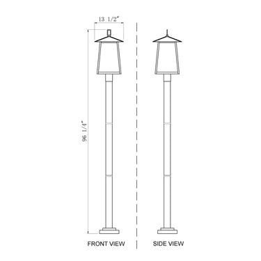 Z-Lite Rainer 98" High 4 Light Outdoor Post Mounted Fixture image 7