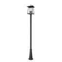 Z-Lite Rainer Glass 4 Light Outdoor Post Mounted Fixture image 1