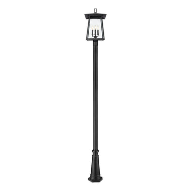 Z-Lite Rainer Glass 4 Light Outdoor Post Mounted Fixture image 2