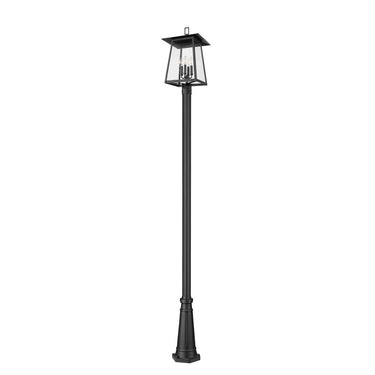 Z-Lite Rainer Glass 4 Light Outdoor Post Mounted Fixture image 4