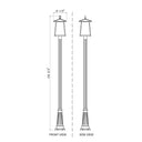 Z-Lite Rainer Glass 4 Light Outdoor Post Mounted Fixture image 7