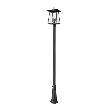 Z-Lite Rainer Glass 4 Light Outdoor Post Mounted Fixture image