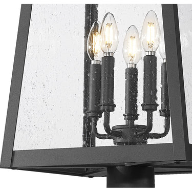 Z-Lite Rainer Glass 5 Light Outdoor Post Mounted Fixture image 3