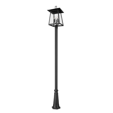 Z-Lite Rainer Glass 5 Light Outdoor Post Mounted Fixture image 4
