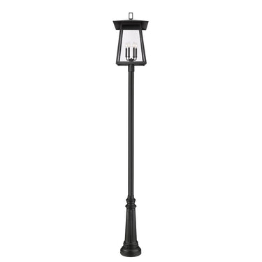 Z-Lite Rainer Glass 6 Light Outdoor Post Mounted Fixture image 2