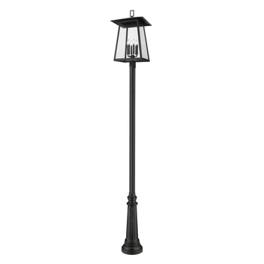Z-Lite Rainer Glass 6 Light Outdoor Post Mounted Fixture image