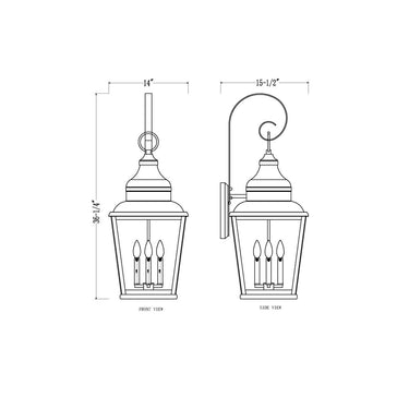 Z-Lite Raphael 4 Light Outdoor Wall image 7