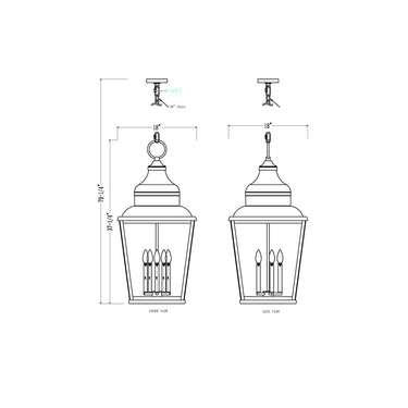 Z-Lite Raphael 5 Light Outdoor Chain Mount Ceiling Fixture image 7