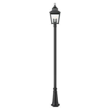 Z-Lite Raphael Glass 3 Light Outdoor Post Mounted Fixture image 1