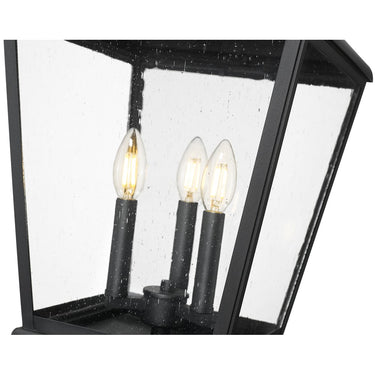 Z-Lite Raphael Glass 3 Light Outdoor Post Mounted Fixture image 3