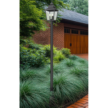 Z-Lite Raphael Glass 3 Light Outdoor Post Mounted Fixture image 5