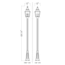 Z-Lite Raphael Glass 3 Light Outdoor Post Mounted Fixture image 7