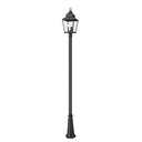 Z-Lite Raphael Glass 3 Light Outdoor Post Mounted Fixture image