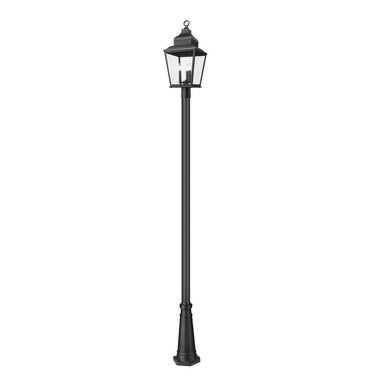 Z-Lite Raphael Glass 3 Light Outdoor Post Mounted Fixture image