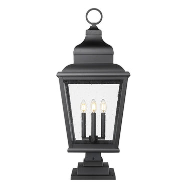 Z-Lite Raphael Glass 4 Light Outdoor Pier Mounted Fixture image 1