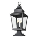 Z-Lite Raphael Glass 4 Light Outdoor Pier Mounted Fixture image 2
