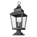 Z-Lite Raphael Glass 4 Light Outdoor Pier Mounted Fixture image 4