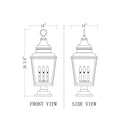 Z-Lite Raphael Glass 4 Light Outdoor Pier Mounted Fixture image 7
