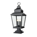 Z-Lite Raphael Glass 4 Light Outdoor Pier Mounted Fixture image