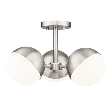 Z-Lite Realm Sphere 3 Light Semi Flush Mount image
