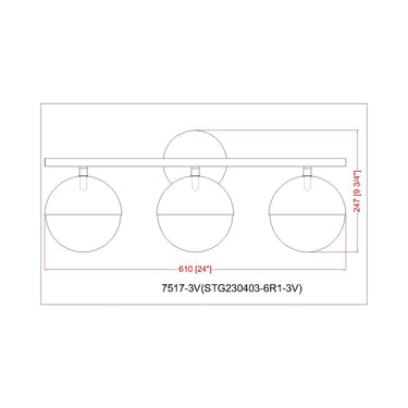 Z-Lite Realm Sphere 3 Light Vanity Light image 21