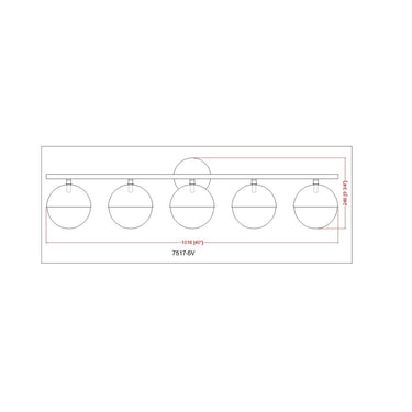 Z-Lite Realm Sphere 5 Light Vanity Light image 21