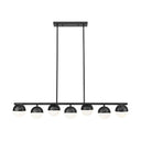 Z-Lite Realm Sphere Matte Black 7 Light Linear Chandelier image 1