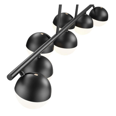 Z-Lite Realm Sphere Matte Black 7 Light Linear Chandelier image 3