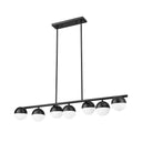 Z-Lite Realm Sphere Matte Black 7 Light Linear Chandelier image 4