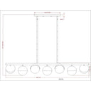 Z-Lite Realm Sphere Matte Black 7 Light Linear Chandelier image 7