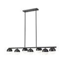 Z-Lite Realm Sphere Matte Black 7 Light Linear Chandelier image