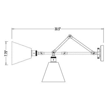 Z-Lite Regent Brushed Nickel 1 Light Wall Sconce image 7
