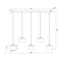 Z-Lite Renaud 5 Light Linear Chandelier image 14