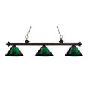 Z-Lite Riviera Bronze 3 Light Billiard Light image 1