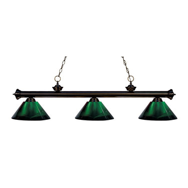 Z-Lite Riviera Bronze 3 Light Billiard Light image 1