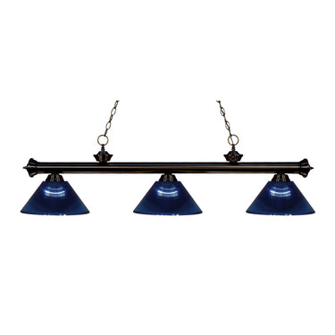 Z-Lite Riviera Bronze 3 Light Billiard Light image
