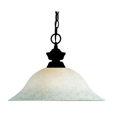 Z-Lite Riviera Brushed Nickel 1 Light Pendant image 1