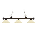 Z-Lite Riviera Glass 15" High 3 Light Billiard Light image