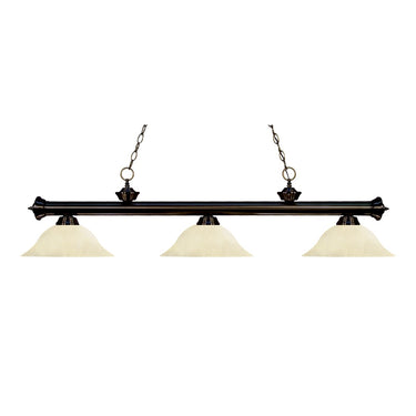 Z-Lite Riviera Glass 15" High 3 Light Billiard Light image
