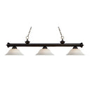 Z-Lite Riviera Glass 15" High Bronze 3 Light Billiard Light image