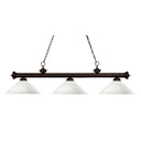 Z-Lite Riviera Glass Bronze 3 Light Billiard Light image