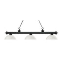 Z-Lite Riviera Glass Matte Black 3 Light Billiard Light image 1