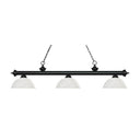 Z-Lite Riviera Glass Matte Black 3 Light Billiard Light image 2