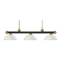 Z-Lite Riviera Glass Matte Opal 3 Light Billiard Light image